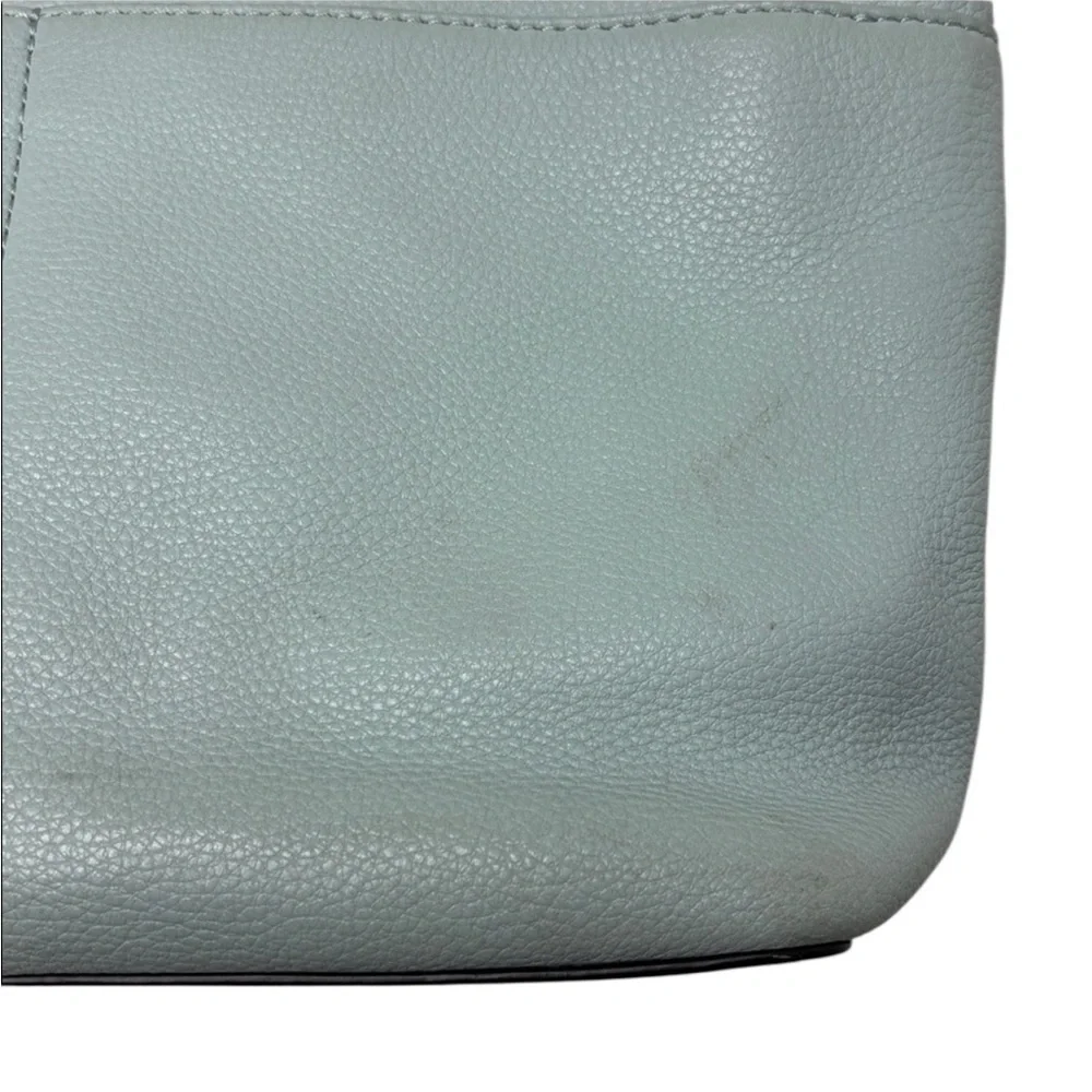 Michael Michael Kors Light Blue Double Handle Leather Tote Bag BLEMISH